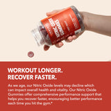 Nitric Oxide Gummies for Men and Women with L-Arginine and Beet Root - NO Gummies for Endurance and Recovery - 90 Count - Green Apple and Cinnamon Flavor - Vegan, Non-GMO, 1 Month Supply