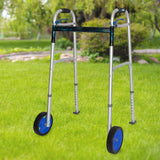 Top Glides 8" Off-Road Walker Wheel Kits with Free Flexfit Universal Ski Glides (Blue)