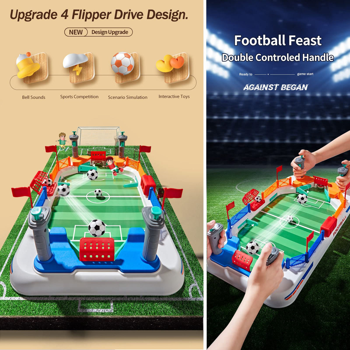 Soccer Board Game for Kids Age 4-12 Mini Foosball Table Toy