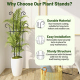 25.6" Metal Plant Trellis, 4 Pack Climbing Plant Support with Clips