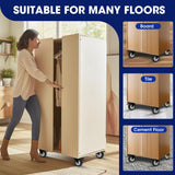 ASHGOOB 4" Heavy Duty Plate Casters, 1200 Lbs Dual Brake - Set of 4