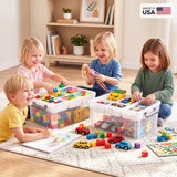 Citylife 17QT Clear Craft Organizers and Storage Box with Removable Tray