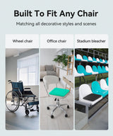 MZYENU Gel Seat Cushion, Cool Chair Cushion for Office Chairs, Driving Car Cushion Breathable, Wheelchair Cushions for Pressure Relief, Back Pain for Seat Cushions, Chair Pad with No-Slip Cover
