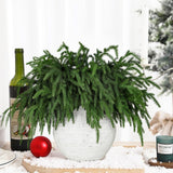LZNPA 12 Pcs Realistic Christmas Pine Branches Natural Droopy Soft Bendable Artificial Pine Stems Picks Lifelike Greenery Stems for Vases Cedar Wreaths Garland Outdoor Indoor Christmas Decorations