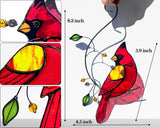 IriCrist Cardinal Stained Glass Sun Catcher Window Hanging - Handmade Memorial Gifts for Grandma, Women, Mothers Day Ornament (Gifts Ready Packaging) - Red Bird Stain Glass Suncatcher Indoor Decor