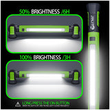 JINLITE Magnetic Work Light - 3000LM Rechargeable LED Work Light Bar, 5200mAh Under Hood Mechanic Light for Garage, Workshop, Vehicle Inspection (1 Pack Green)