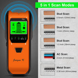Stud Finder Wall Scanner, 5 in 1 Multi-function Upgraded Smart Stud Sensor, Wall Scanner with Battery for the Center& Edge of Metal, Studs and AC Wire, Pipe Locator for Walls