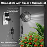 Roodike 5" Clip-on Fan 2 Units for Grow Tent Greenhouse Plant Shelf