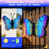 XMHBCSM Solar LED Butterfly Outdoor Wall Decor with Sparkling Light-Up Wings - Hanging Solar Lights for Garden, Yard, Patio, Balcony, Living Room, Bedroom