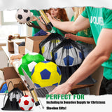 6 Pack Operation Deflated Christmas Soccer Ball with Pump for Child,Items Bulk Deals Soccer Balls,Classic Soccer Balls Size 5 with Mesh Sport Bag Pump Needle for Shoebox Gift Fillers Charity Donations