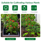 S AFSTAR 4 Pack Folding Tomato Cages, 39 Inches Tall Square Plant Support Cage for Garden Climbing Plants Flowers Fruits, Heavy Duty Tomato Vegetable Trellis