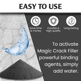 Tharos Distribution Magic Crack Filler 2.5LB Asphalt Black, for Filling in Cracks on Asphalt Driveways and Roads. Installs Easily Dry Granular No Mess and DIY (Black, 1)