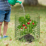 Warmfarm DIY Metal Plant Protectors from Deer, Garden Fencing Animal Barrier Size 11.8 * 15.7 inches, Mesh Plant Cage Chicken Wire Cloche for Plants with Stakes and Nylon Cables