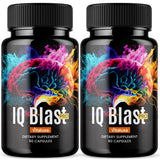 (2 Pack) IQ Blast Pro Capsules, IQblast Pro Supplement Official Brain Pills for Memory and Focus, IQblastpro Blaster Premium Clarity Support Advanced Formula Reviews All Natural Ingredients (120 Ct)
