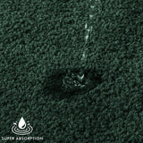 MIULEE Dark Green Bathroom Rugs Set 2 Piece, Non Slip Bath Mat with Absorbent Microfiber, Ultra Soft Thick Rugs for Bathroom Floor Tub Shower Christmas Decor, Machine Washable (16 x 24 Inches)