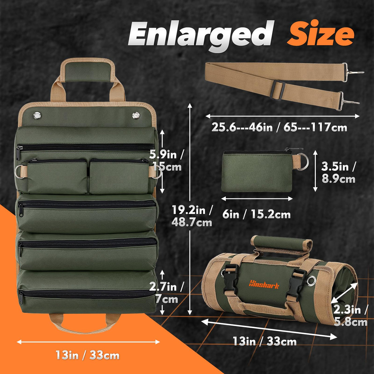 Gifts for Men, Roll Up Tool Bag, Anniversary Birthday Gifts for Men Dad Husband Him Boyfriend, Gift for Dad Who Have Everything, Portable Tool Organization for Mechanic Welding Electrician