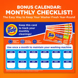 Tide Washing Machine Cleaner, Washer Machine Cleaner with Oxi for Front and Top Loader Washer Machines, Deep Cleaning Residue & Odor Eliminator, 10 Month Supply + Calendar
