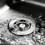 Upgraded 3 in 1 Kitchen Sink Drain Strainer - Stainless Steel Sink Stopper, Anti-Clogging Sink Food Catcher Basket, Fast Drainage Odor Filter Sink Plug for US Standard 3 1/2 inch Drain (Silver-2Pack)