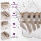 LUCKIPLUS Cute Kalimba Thumb Piano 17 Keys-Star Crystal Acrylic Finger Piano-Portable Mbira Musical Instruments Cute Christmas Gift with Tune Hammer and Study Instruction for Adults Beginners