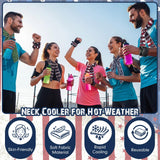 Lenwen 12 Pcs Cooling Neck Wraps Flag Ice Cool Scarf Neck Cooler Bandana Headband for Summer Hot Weather Women Men Golf Riding Outdoor