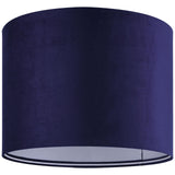 Dark Blue Velvet Drum Lamp Shade Modern Lampshade 13``Top×13``Bottom×10``High(Spider) Medium Lamp Shade for Table & Bedside Lamp Replacement Lampshades in Hand Crafted - By GO&SO