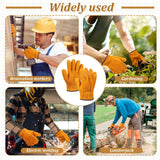 Bruislard 12 Pairs Leather Work Gloves for Men Women, Gardening, Construction, Wood Cutting, Driving, Automotive Repair