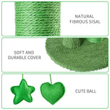 BOLUO Cat Scratching Post Tall Ceder Christmas Cat Trees for Adult Large Cats Scratcher Cute Toy Kitten Kitty Sisal Scratch with Teaser Ball Indoor Outdoor 31 inch