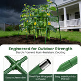 48x48 Cucumber Trellis for Raised Bed - U Shape Vegetable Garden Trellis for Climbing Plants Outdoor - Support for Cucumbers, Pea, Zucchini, Squash,Tomato, Green Bean, Vine, Watermelon, Melon, Pumpkin