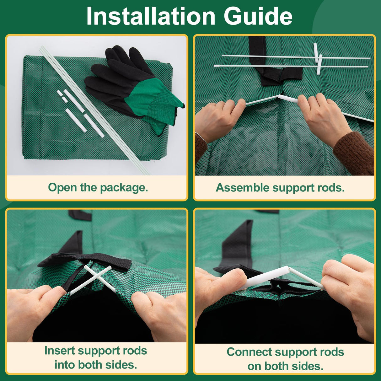 NIGOOLATA 72 Gallon Leaf Collector, Yard Waste Bags, Lawn Leaf Bags, 1 Pack