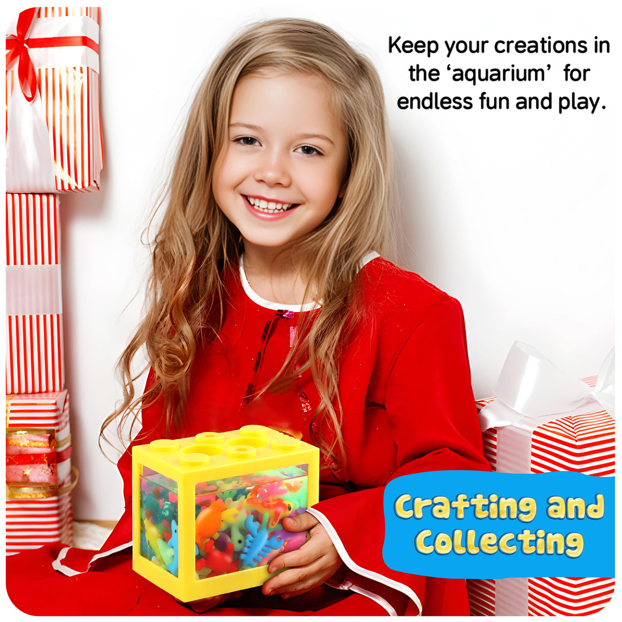 Magic Water Elf Toy Kit, Aqua Fairy Water Gel Kit with 20PCS Magic Gels and Animal Molds, Gift for Christmas, Easter, Birthday,Creative Art Craft Kits for Girls Boys 6 7 8 9 10 Year Old