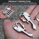 Geekey Keychain Multitool – Key Tool with 16+ Functions | Bottle Opener Keychain, EDC Multitool, Screwdriver, Wrench, Box Cutter | Good for Travel, Outdoor, Hiking | TSA Safe