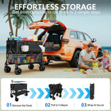 Double Decker Wagon 400L Large Capacity & 600LBS Foldable Utility Cart
