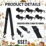 Vincreem 6 Pcs Christmas Garage Door Banner Clamps Halloween Garage Door Backdrop Installation Kit Clips Large Banner Cover Hanging Hooks Tools Mural Clip for Xmas Home Party Decorations(43.3 Inches)