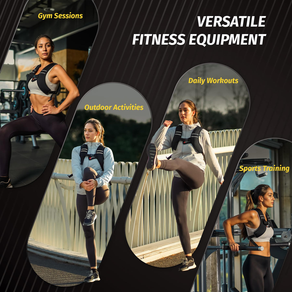 ZELUS Weighted Vest, Z-Fit Weighted Vest for Women and Men, 15 lb Weight Vest with Reflective Stripes & Adjustable Straps, Ultra Thin Weight Vest for Home Gym Strength Training Weight Loss Workout