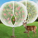 VITI Fruit Tree Netting for Cicadas - with 2Pcs 8Ftx5.3Ft Zipper&Drawstring Protection for Your Fruit Trees Garden Bird Netting Covers Blueberry Bush Tomato Bug Plant Protection Cherry Apple Tree