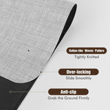 Blvornl Office Chair Mat - 35"x 48" Desk Computer Mat for Hard Wood and Tile Floor, Large Anti-Slip Hard Floor Protector, PVC Mat Desk Rug Light Grey