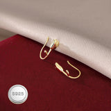 Reffeer Solid 925 Sterling Silver Flower Crawler Cuff Earrings Wraps for Women Teens Tulip Flower Wrap Earrings (B-18K Gold)