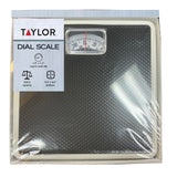 Taylor Analog Scale, Dial Scale for Body Weight, Mechanical Bathroom Scale, Highly Accurate Non-Digital Weighing Machine, Measures Weight up to 300 lb Capacity, Battery Free, FSA HSA Eligible, Black
