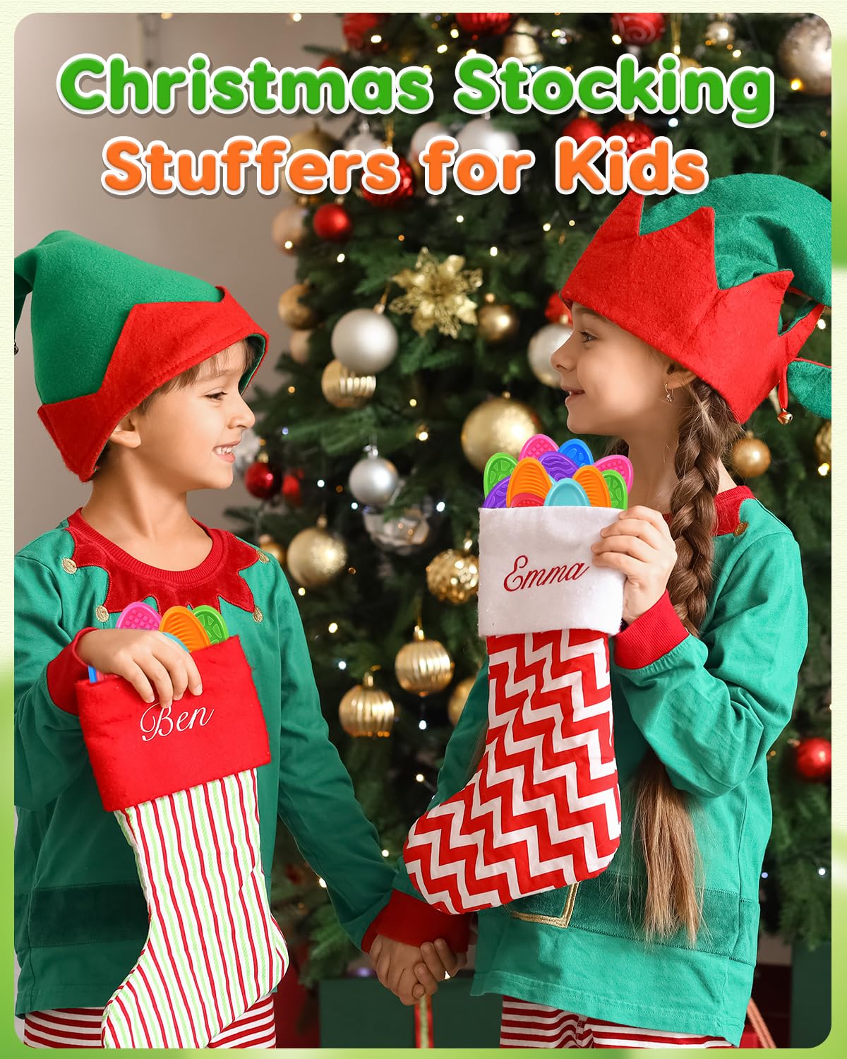 Fidget Toys Sensory Stone for Kids: 48 Pack Textured Worry Stones - Bulk Fidgets for Classroom Prizes Gooide Bag Stuffers - ADHD Tools for Autism Kids Calming - Gifts Christmas Stocking Stuffers