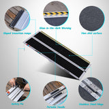 WHALEMOTOR Portable Wheelchair Ramp 6FT, Anti-Slip Aluminum Folding Portable Ramp, Wheelchair Ramps for Home, Weight Capacity Up to 600 LBS, with Transition Plates Above and Below
