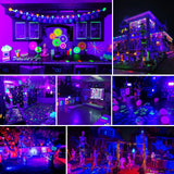 Akpgf 4 Pack 50W Black Lights for Glow Party,Halloween Blacklight