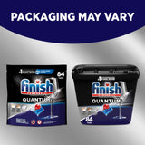 Finish Quantum Dishwasher Pods, No Pre-Rinse Dishwasher Detergent Soap Removes 24HR Dried-On Stain and Grease, Leaving a Virtually Spotless Shine, 84 Count