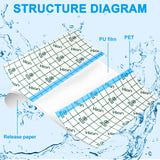 Hion Tattoo Aftercare Waterproof Bandage Transparent Film Dressing 50 Pre-Cut Sheets 4 x 4 Inch Tattoo Cover Up Tape Second Skin Adhesive Bandage Waterproof Wound Cover for Swimming Shower Shield