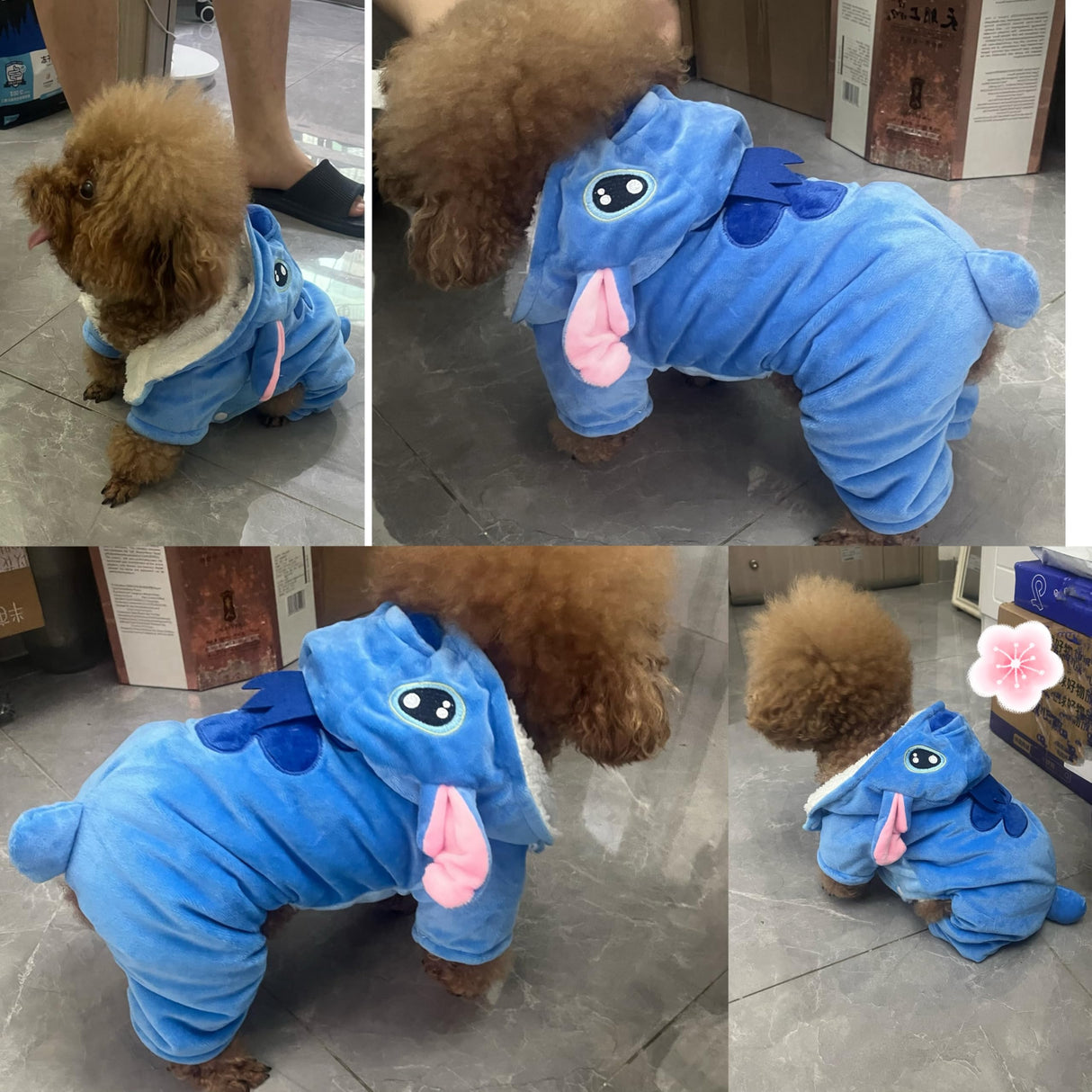Pet Costume Dog Hoodies Pet Xmas Pajamas Outfit, Pet Coat for Small Medium Large Dogs Cats Winter Cartoon Coat for Party Halloween Christmas