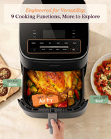 Cosori TurboBlaze Air Fryer, 9-in-1, 6 Qt, PFAS-Free Ceramic Coating