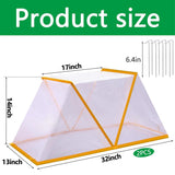 2 Pcs Garden Row Accelerator Plants Cover, 32" x 13" x 14" Foldable Raised Garden Beds Vegetable Rows Plant Protector, Plant Net Cage Guard Greenhouse Cover for Protect Vegetable Fruit from Animal