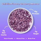 Magic Spoon Cereal - Blueberry Muffin 4-Pack of Cereal and Spoon - Keto & Low Carb Lifestyles, Gluten & Grain Free, High Protein, 0g Sugar