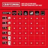 CRAFTSMAN CMXEVBE17584 6 Gallon 3.5 Peak HP Wet Dry Shop Vacuum