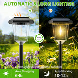 Ruboliy 16Pack Solar Outdoor Lights, Solar Landscape Lighting for Path Walkway Lawn Garden Yard Outside Décor, Black
