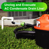 EZVAC - AC Drain Line Cleaner Adapter Evacuates & Unclog AC Drain Line - HVAC to PVC AC Drain Line Cleaner Tool - Universal Fit AC Drain Line Unclogger - AC Drain Line Cleaning Tool - Clear Visibility